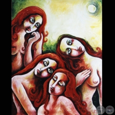 NINFAS DE LA LUNA, 2003 - Técnica mixta de ANNA SCAVONE